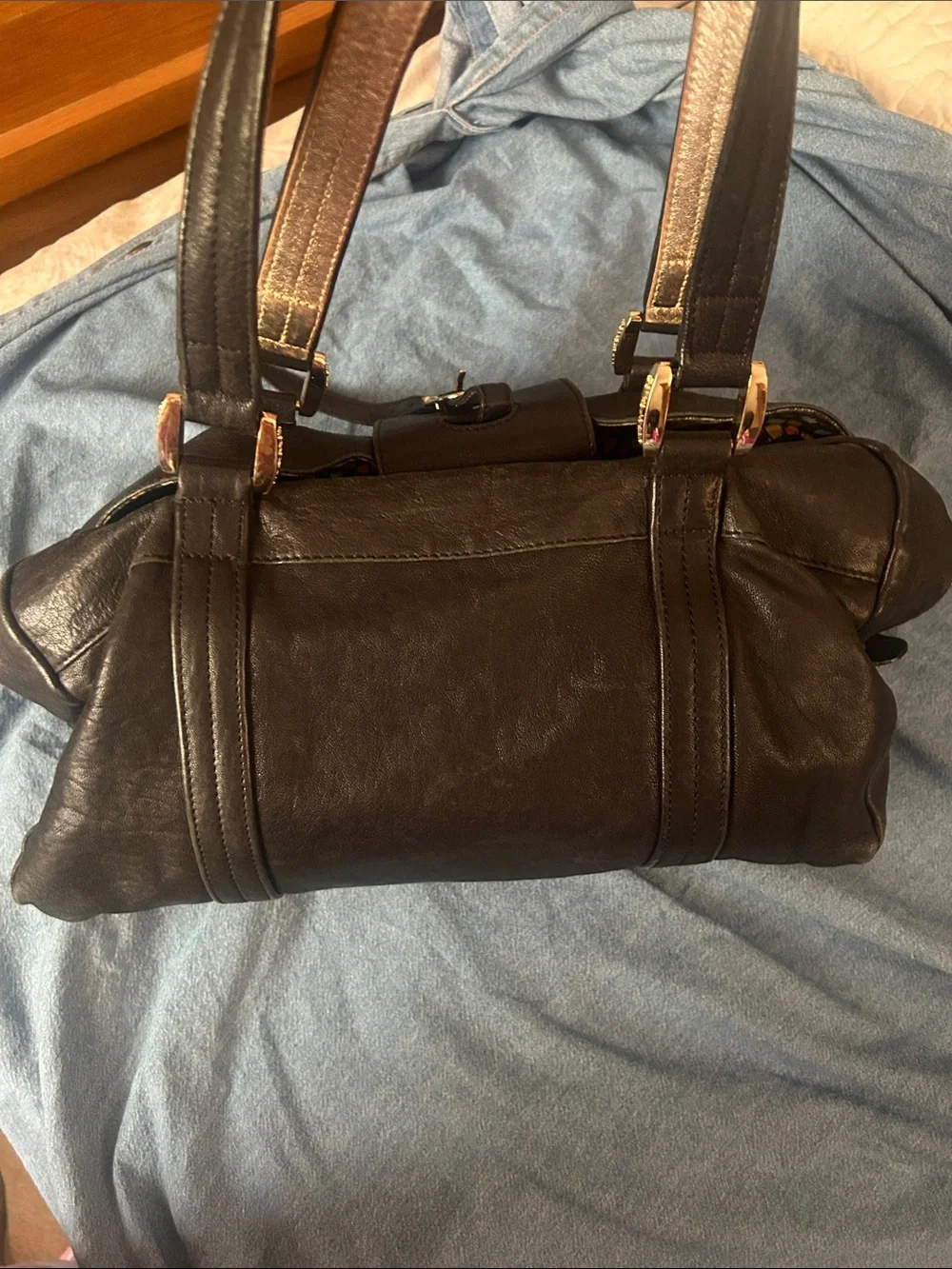 See By Chloe Black Satchel with Gold Hardware